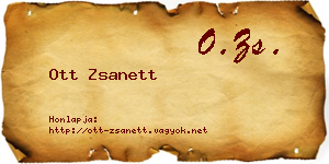 Ott Zsanett névjegykártya